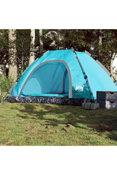 vidaxl 5-person camping tent, quick release, blue