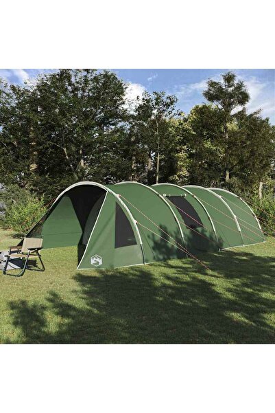 vidaxl Cort Tunel pentru 6 Persoane Verde si alb 890 x 470 x 220 cm
