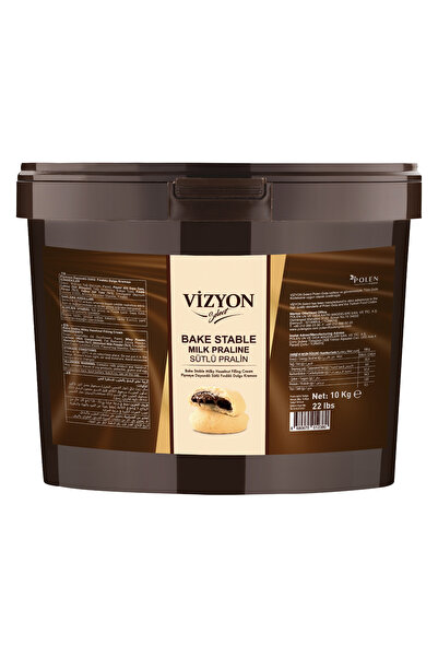 VİZYON Select Bake Stable Pralin 10 Kg - Pişmeye Dayanıklı Sütlü Fındıklı Dol...