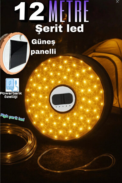 JASPER Şarjlı 12 Metre Led Rgb + Gün Işığı Kamp Lambası Dekor Lambası Yılbaşı...