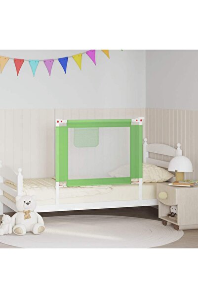 vidaxl Children's bed guardrail, green, 90x25 cm, textile