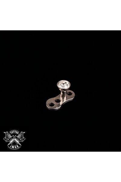 İmgePiercing Tek Taş Kristal 2.5mm Titanyum Demal Piercing