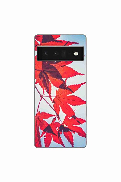 OEM Husa compatibila cu Google Pixel 6 Pro Silicon Gel Tpu Model Frunze de to...