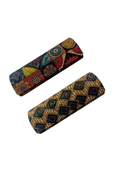 OEM Set of 2 Sunglasses, sun and vision, Japanese checkered design, 15.5x6 cm...