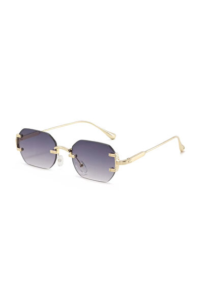 Toz Vintage Hurion Black Gradient Glass Geometric Vintage Retro Sunglasses
