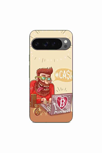 OEM Husa compatibila cu Google Pixel 9 Pro XL Silicon Gel Tpu Model BTC Mining