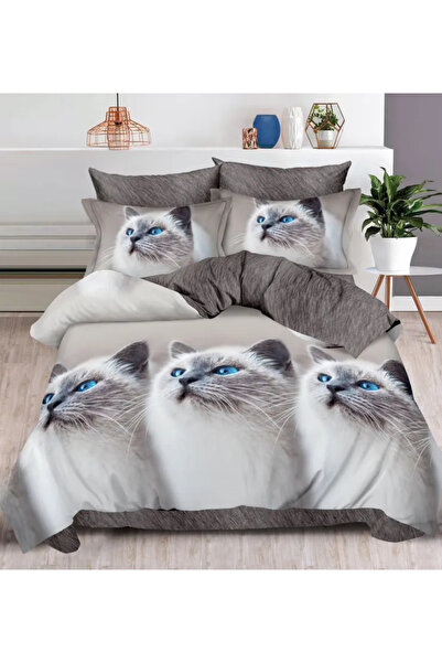 Pucioasa Bedding set Finet 6 pieces, Grey, Cats-R455