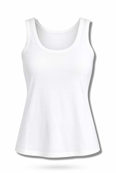 5in1Canpolat Ecru U-Neck Athlete Shirt 18114