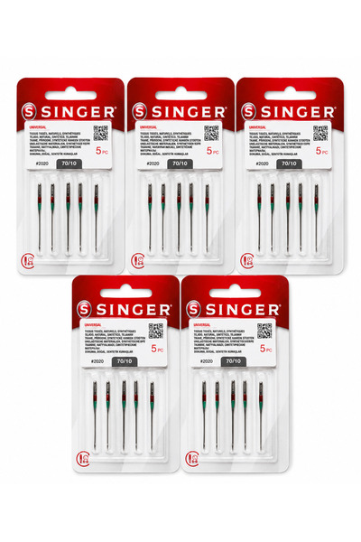 SİNGER Universal Dikiş Makinesi İğnesi Seti 5 Paket (25 Adet) #2020