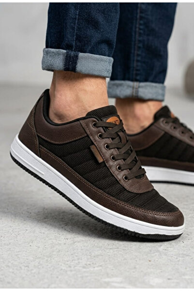 Godystep Men's Brown Breathable Thick Thermo Sole Lace-Up Casual Sports Shoes