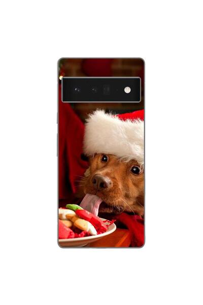 OEM Husa compatibila cu Google Pixel 6 Pro Silicon Gel Tpu Model Craciun Dog ...