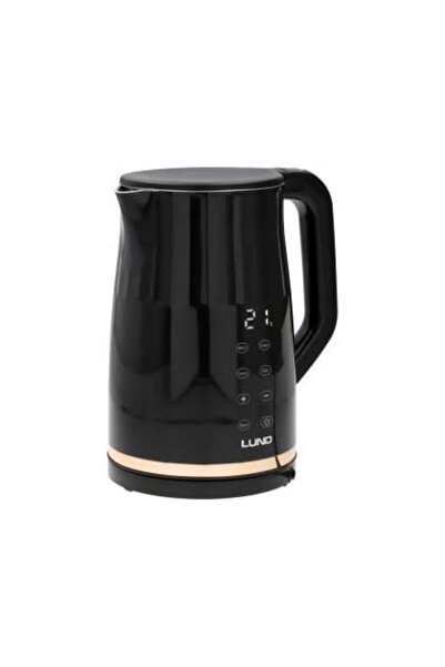 LUND Fierbător Electric 1,7L, Controlul Temperaturii, Negru