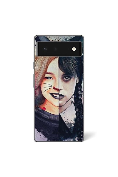 OEM Husa compatibila cu Google Pixel 6 Silicon Gel Tpu Model Wednesday si Eni...