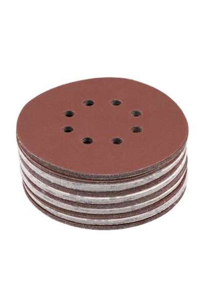yato Set 50 Discuri Abrazive Velcro, 150Mm, 8 Găuri, P220
