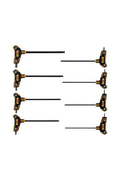 Vorel Set Chei Hexagonale Bilă Și Mâner, 8 Buc