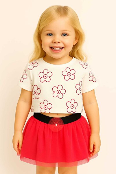 ozbaby.com Summer Baby Girl Set with Mini Tulle Skirt 100% Cotton T-Shirt