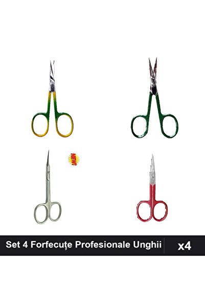 One Group Set 4 Forfecuțe Profesionale Unghii și Cuticule, One Group, Manichiură