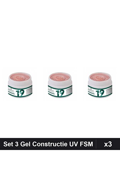 FSM Set 3 Gel de Constructie UV LED 15g, Builder Gel Manichiura Profesionala
