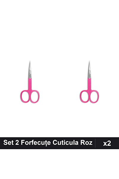 One Group Set 2 Forfecuțe Profesionale Cuticula Roz, Clești Unghiere Manichiură
