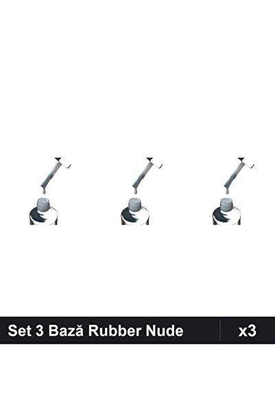 FSM Set 3 Bază Rubber Color Nude 15ml, Nr.15 Alb Laptos, Manichiură Gel