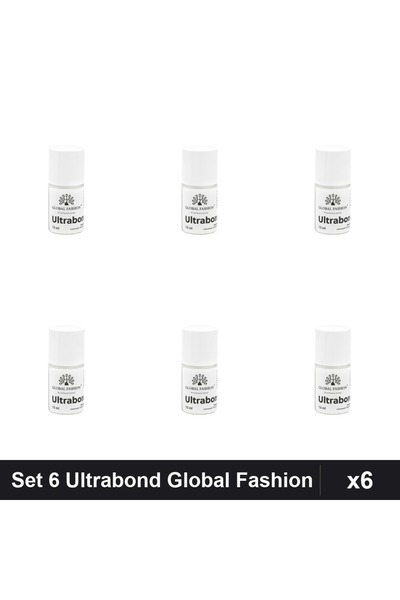 global fashion Set 6 Ultrabond Primer Bază Top Coat 15ml, Manichiură Gel UV/LED