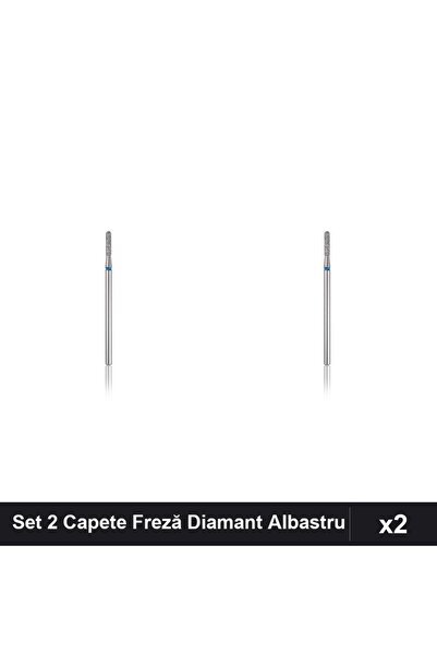 NAİLS Set 2 Capete Freză Diamant NBC Cilindru Rotund Albastru, Manichiură Pro...