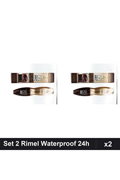 Baolishi Set 2 Rimel Waterproof 24h, Mascara Rezistenta la Apa, Maquillage Ochi