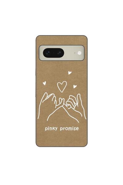 OEM Husa compatibila cu Google Pixel 7 Silicon Gel Tpu Model BFF Pinky Promise