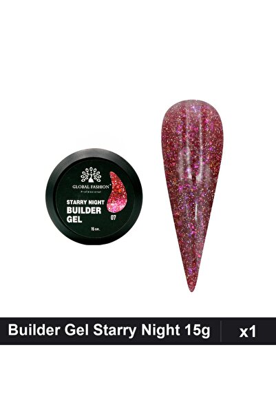 global fashion Builder Gel Starry Night Nr.07 15g, Constructie Unghii Gel UV/LED