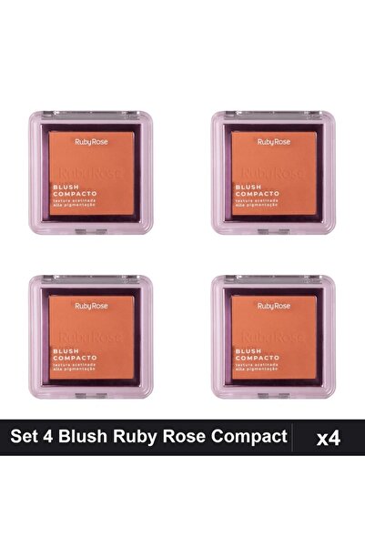 Ruby Rose Set 4 Blush Compact BL 10, 7.3g, Fard Obrajii Colorat Pudra