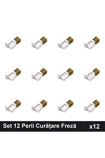 NAİLS Set 12 Perii Curățare Capete Freză Unghii, Accesorii Manichiură Profesi...