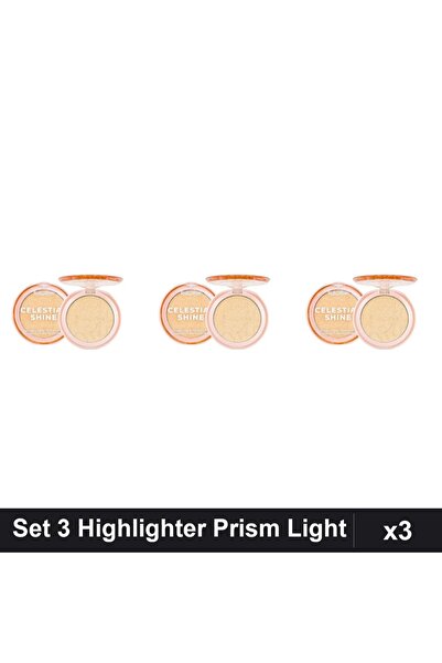 Ruby Rose Set 3 Highlighter Celestial Shine 02 Prism Light, Iluminator Machiaj