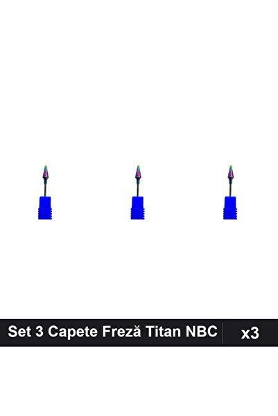 NAİLS Set 3 Capete Freză Titan NBC Conic Chameleon, Unghii Profesionale Durit...