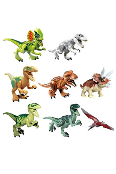 EHOME 8 Pcs/set Jurassic Dinosaurs Blocks Toys Jurassic Action Figures Models...
