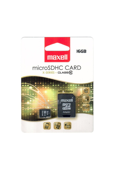 Maxell Κάρτα μνήμης Micro SDHC 16GB CLS10 με αντάπτορα