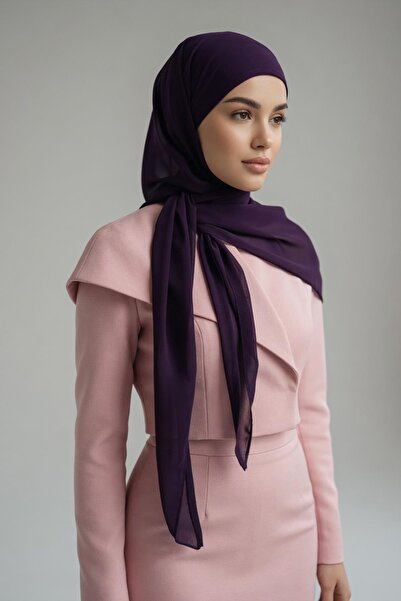 Aisha's Design Connectable Non-Slip Combed Cotton Inner Layer, Chiffon Shawl,...