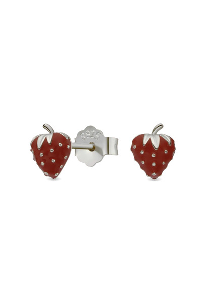 Lisa&Co. Cercei Argint Strawberry Argint placat cu rodiu / Email