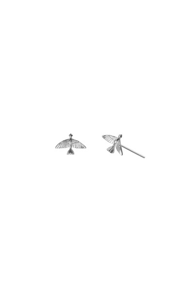Lisa&Co. Cercei Argint Little Bird Argint placat cu rodiu / Fara pietre