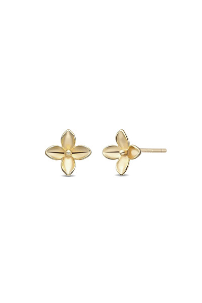 Lisa&Co. Cercei Argint Tiny Flower Argint placat cu aur galben / Fara pietre
