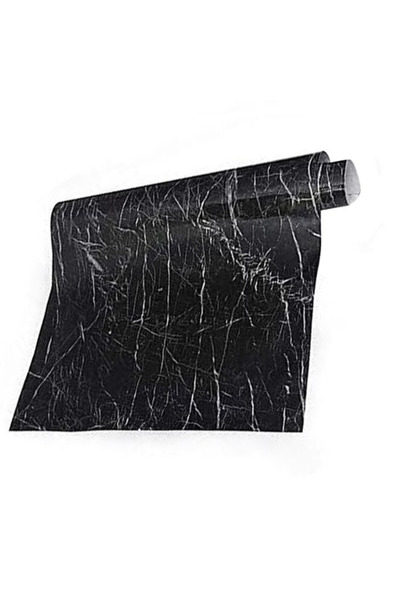 OEM Autocolant marmura autoadeziv negru cu alb pentru decor elegant (Trend-HA...
