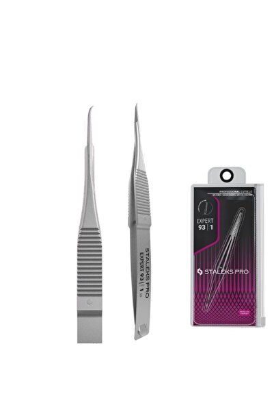 STALEKS Micro Cuticle Scissors with Hook Expert SE-93/1, 17mm