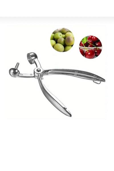 Senz Paslanmaz Çelik Kiraz Zeytin Hurma Çekirdek Çıkarıcı Pratik El Tipi Mutf...