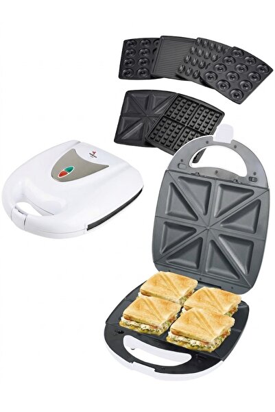 MEBASHI 7 in 1 Multi Snack Maker (4s) ,1400W,6 Changeable plates (ME-SNM617)