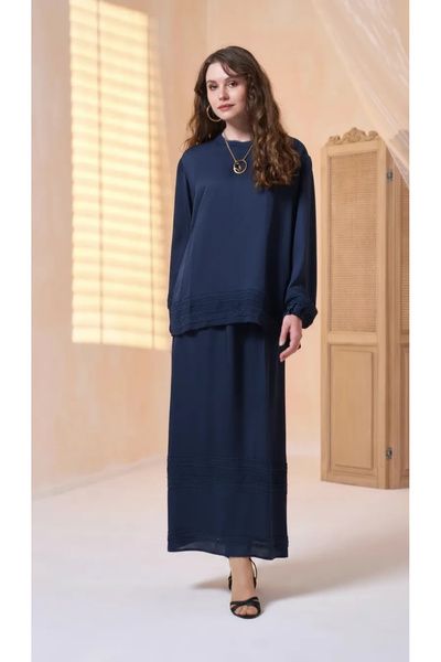 MissWhence Skirt Suit 39010 Dark Blue