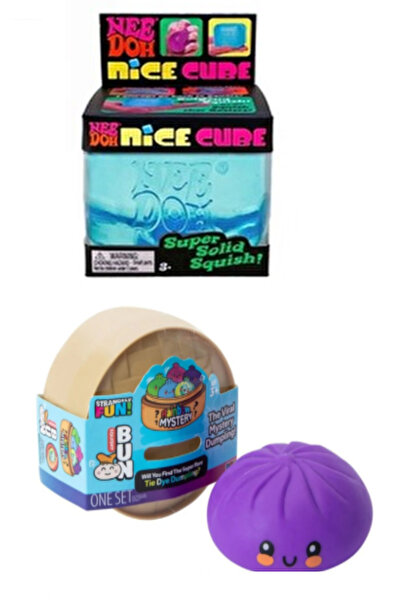 Pofika Çin mantısı Sukuşi ve Needoh Nice Cube Sensory Stres Oyuncağı İkili Fırsat Paketi