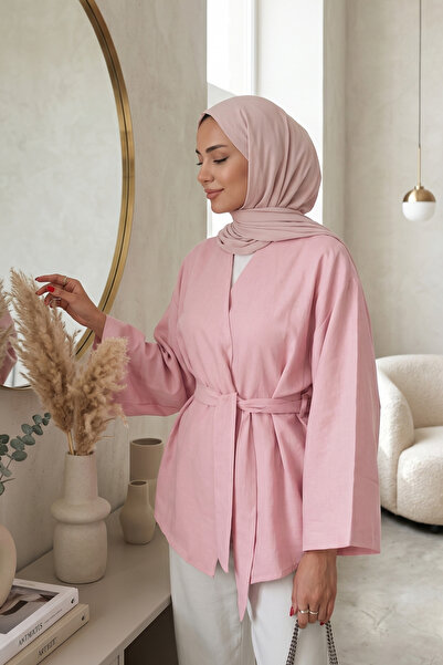 Zeneva Collection Women's Belted Hijab Kimono 1177