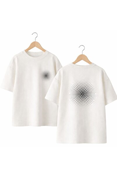 playwear Dot Pattern Printed on the Back and Front Chest, 100% Cotton Oversiz...
