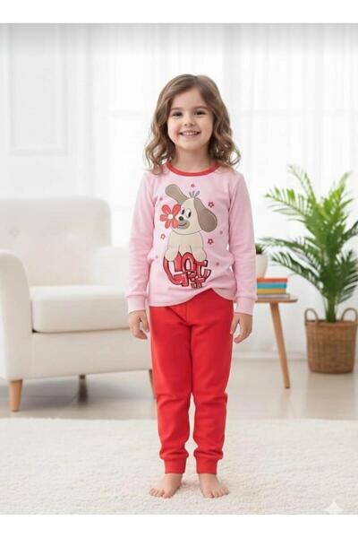 aykidsclup Girl's Printed Long Sleeve Pajama Set – Cute Home Wear-8408-