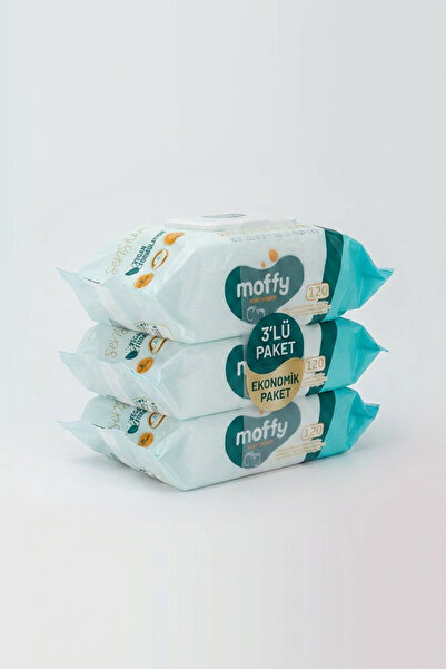 Lui Baby 3-Pack Eco Package 3X120 360 Sheets Moffy Sensitive Wet Wipes 90-Pac...