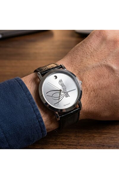 PİGADO Black Leather Cord Ferrucci Men's Wristwatch